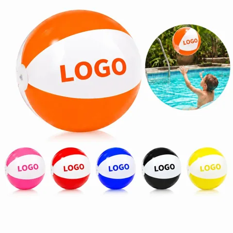 Two-Tone Inflatable PVC Beach Ball for Pool Outdoor Fun
