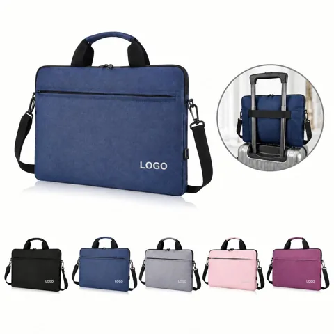 Water-Resistant Laptop Shoulder Bag with Padded Compartment