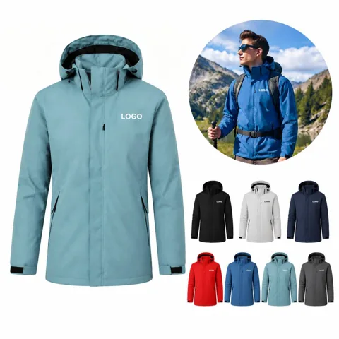 Waterproof Windproof Outdoor Jacket with Hood
