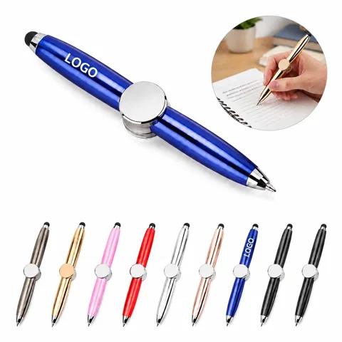 Glow Tip Metal Spinner Pen for Writing and Focus