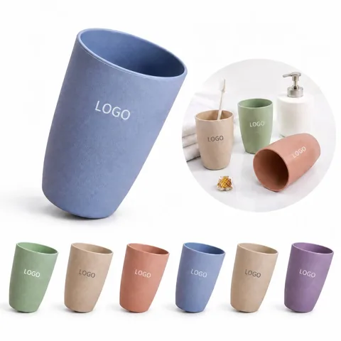 Eco-Friendly Wheat Straw Toothbrush Organizer