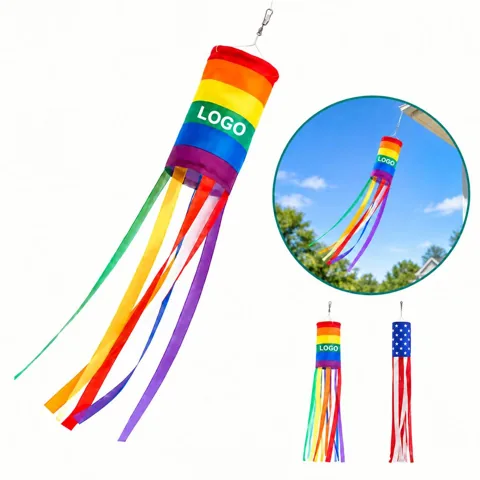 Colorful Rainbow Outdoor Decorative Wind Sock