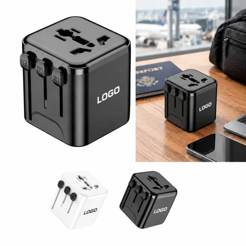 All-in-One International Plug Adapter Kit with USB