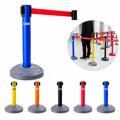 Water-Filled Retractable Belt Barrier for Crowd Control