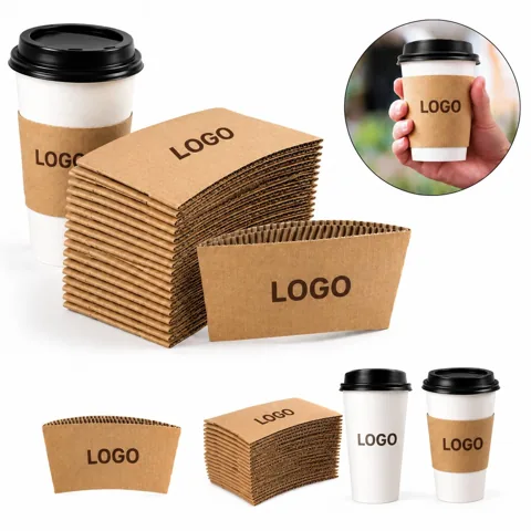 Recyclable Corrugated Cardboard Sleeves for Hot Cups
