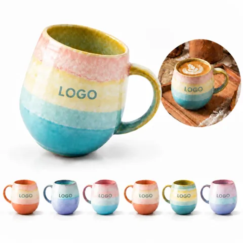 Large Glazed Ceramic Cup for Tea and Coffee