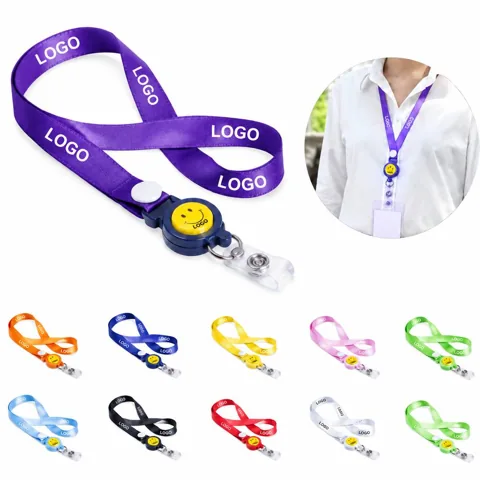 PVC Retractable ID Badge Reel with Clip
