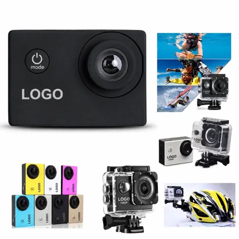 Compact Waterproof Action Cam for Sports and Underwater Use
