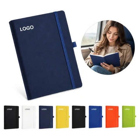 Compact Diary with Elastic Closure for Notes and Planning