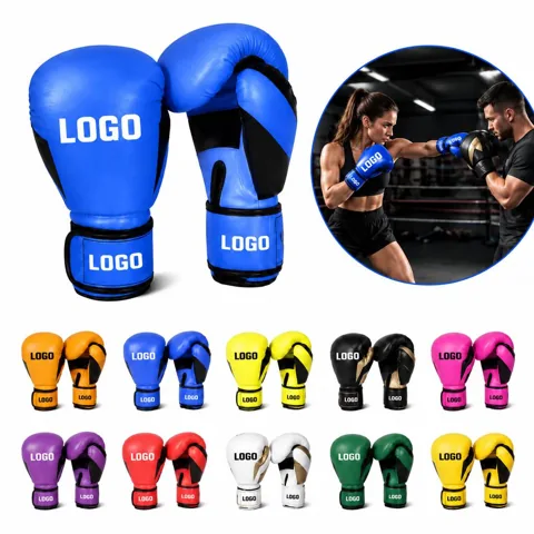 PU Boxing Gloves with Breathable Lining for Training