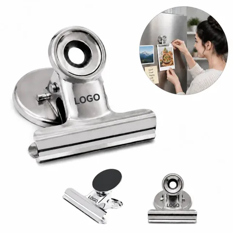 Magnetic Stainless Steel Clip for Fridge & Office