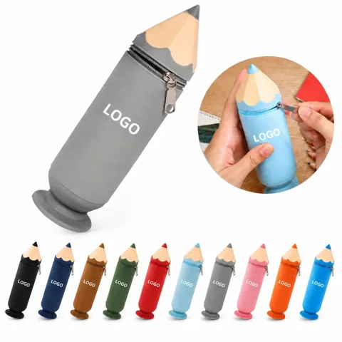 Soft Silicone Stationery Organizer with Zip Closure