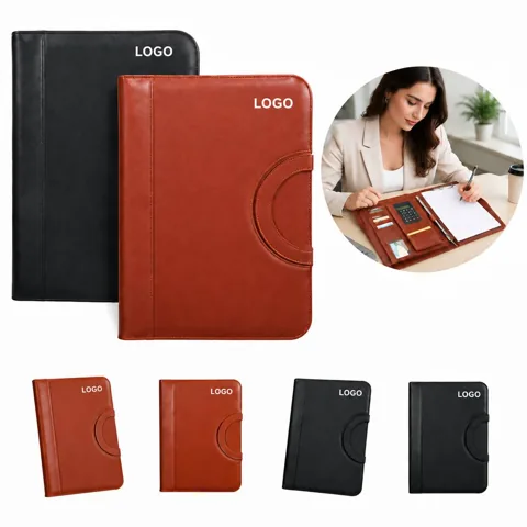 Portable Leather A4 Document Organizer Folder