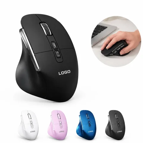 Quiet Ergonomic Wireless Mouse for Office and Home