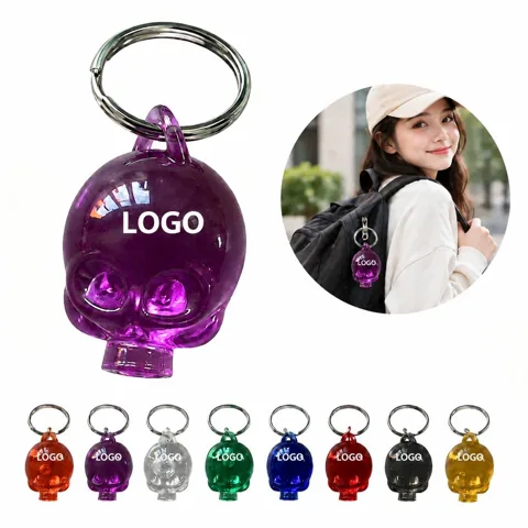 Metal Mini Skull Keychain Charm for Keys and Bags