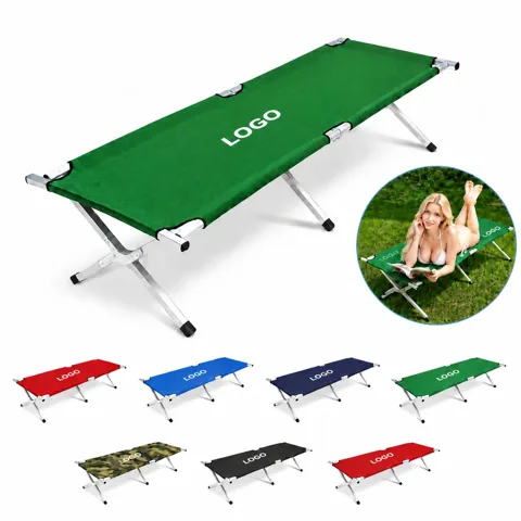 Folding Steel Camping Cot with Carry Bag