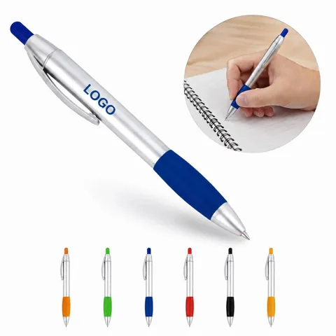 Ergonomic Rubber-Grip Ballpoint Pen for Smooth Writing
