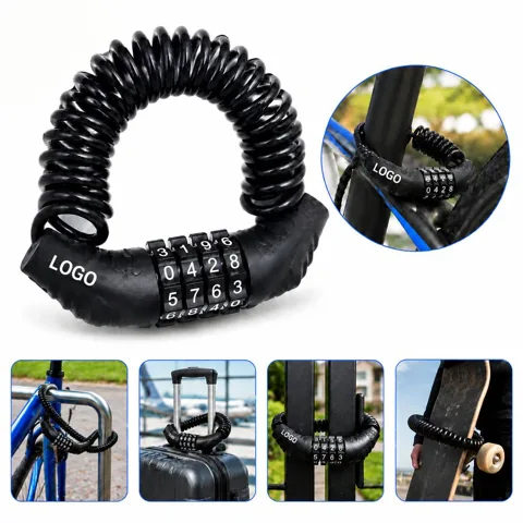 Portable Combination Cable Lock for Security