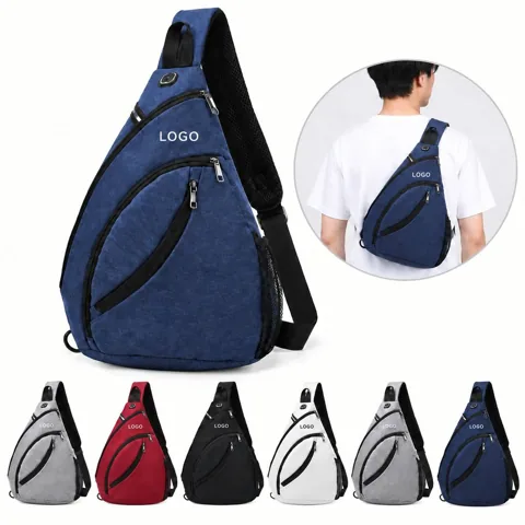 Men's Chest Bag with USB Charging Port