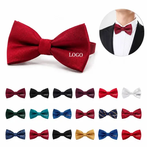 Men's Solid Color Adjustable Pre-Tied Formal Bow Tie