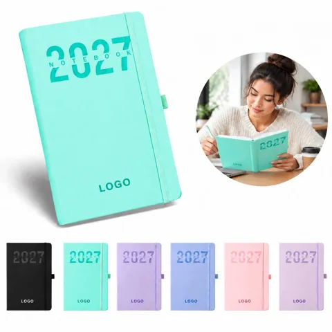 2027 Daily Planner Notebook with Time Slots & Checklist