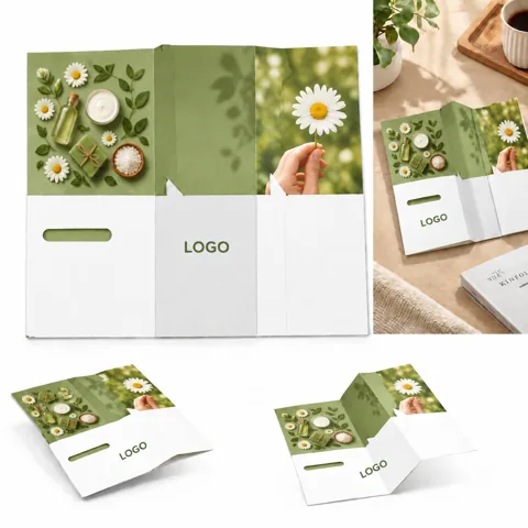 Customizable Folded Digital Print Brochures for Exhibitions